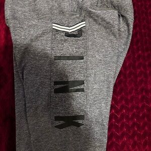 PINK Victoria's Secret Gray Leggings with Black Logo